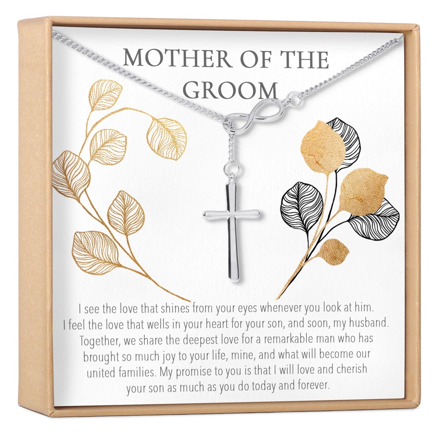 Mother of the Groom Infinity Cross  Necklace