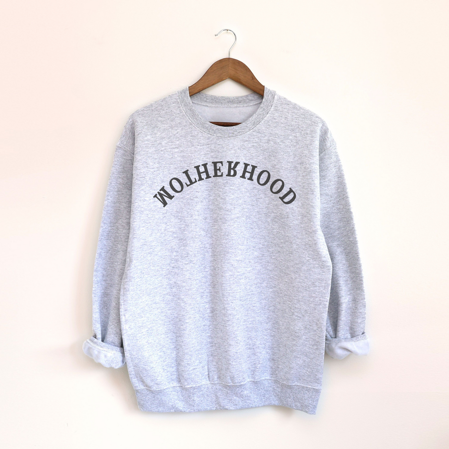 Motherhood Crewneck Sweatshirt | Neutral Mom Life Pullover