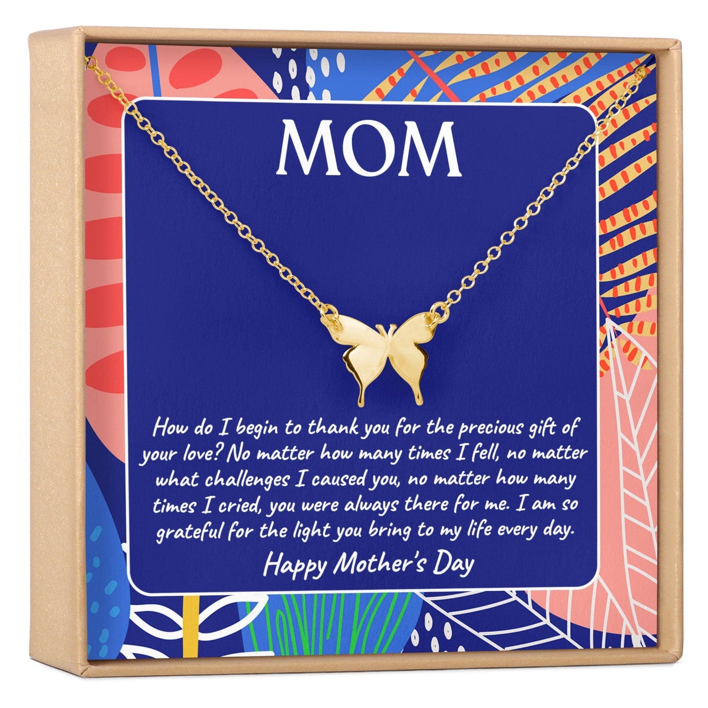 Mother's Day Butterfly Pendant Necklace