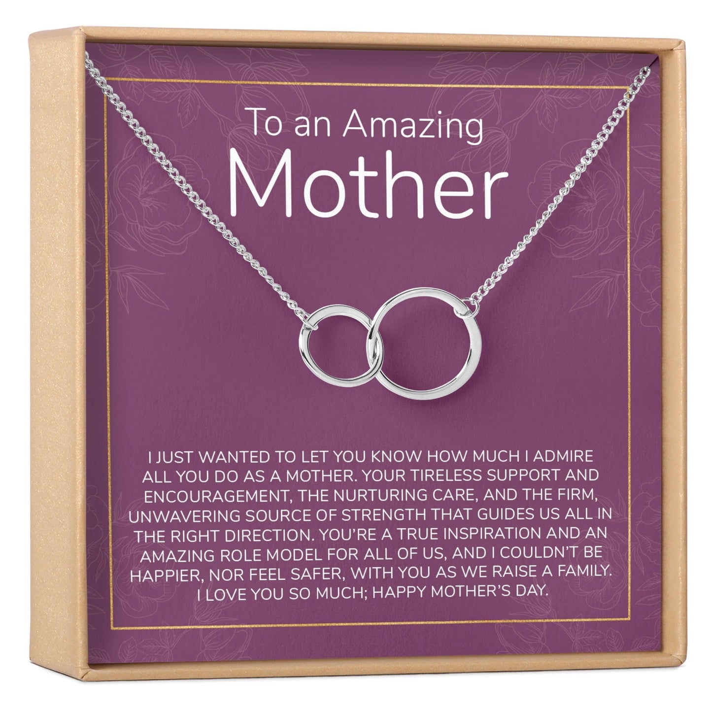 Mother's Day Gift From Husband Double Circles Necklace