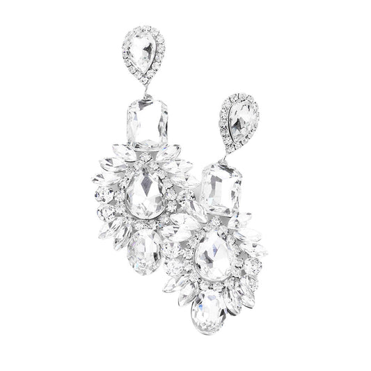 Multi Stone Evening Earrings