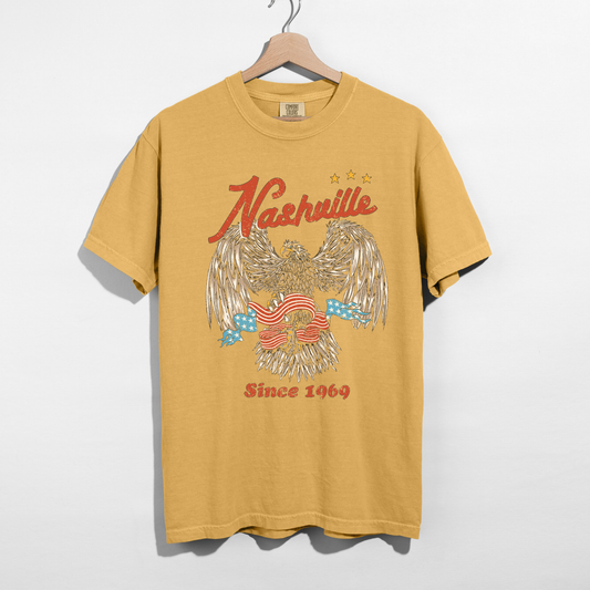 Nashville Graphic Tee – Vintage Eagle Shirt, Country Concert Outfit