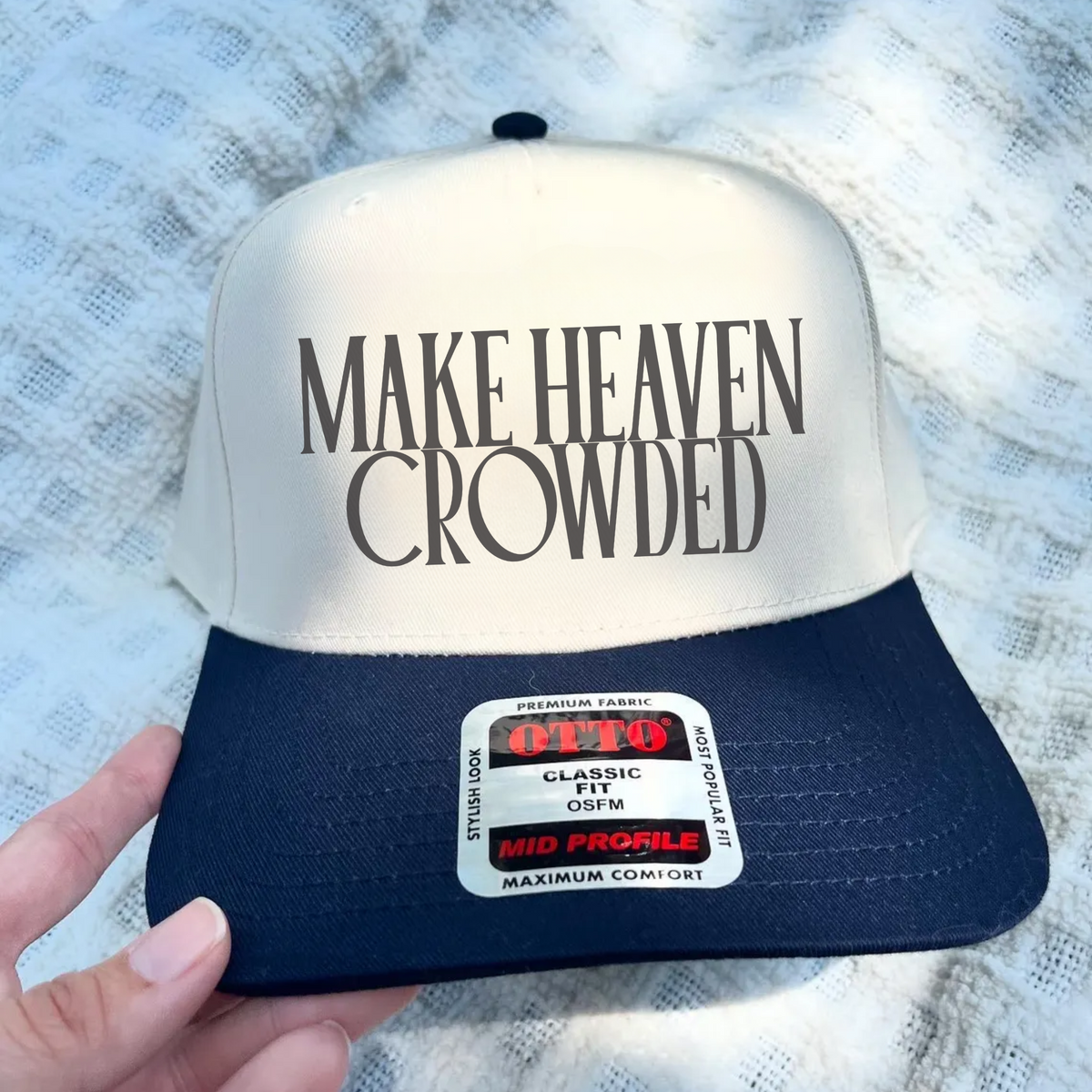 Make Heaven Crowded Trucker Hat | Christian Faith Cap
