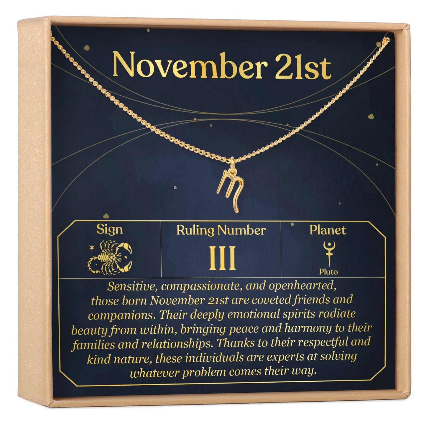 November 21st Scorpio Necklace