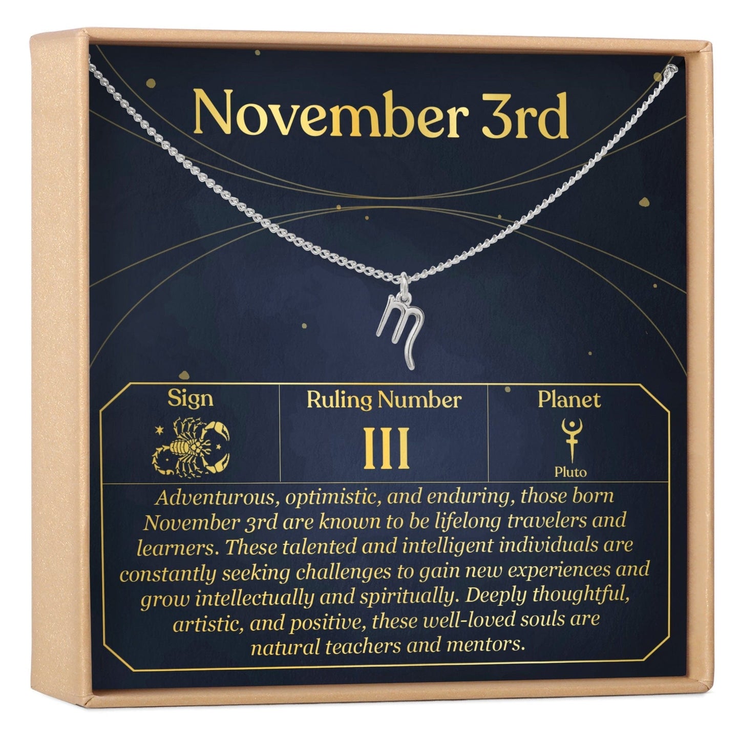 November 3rd Scorpio Necklace