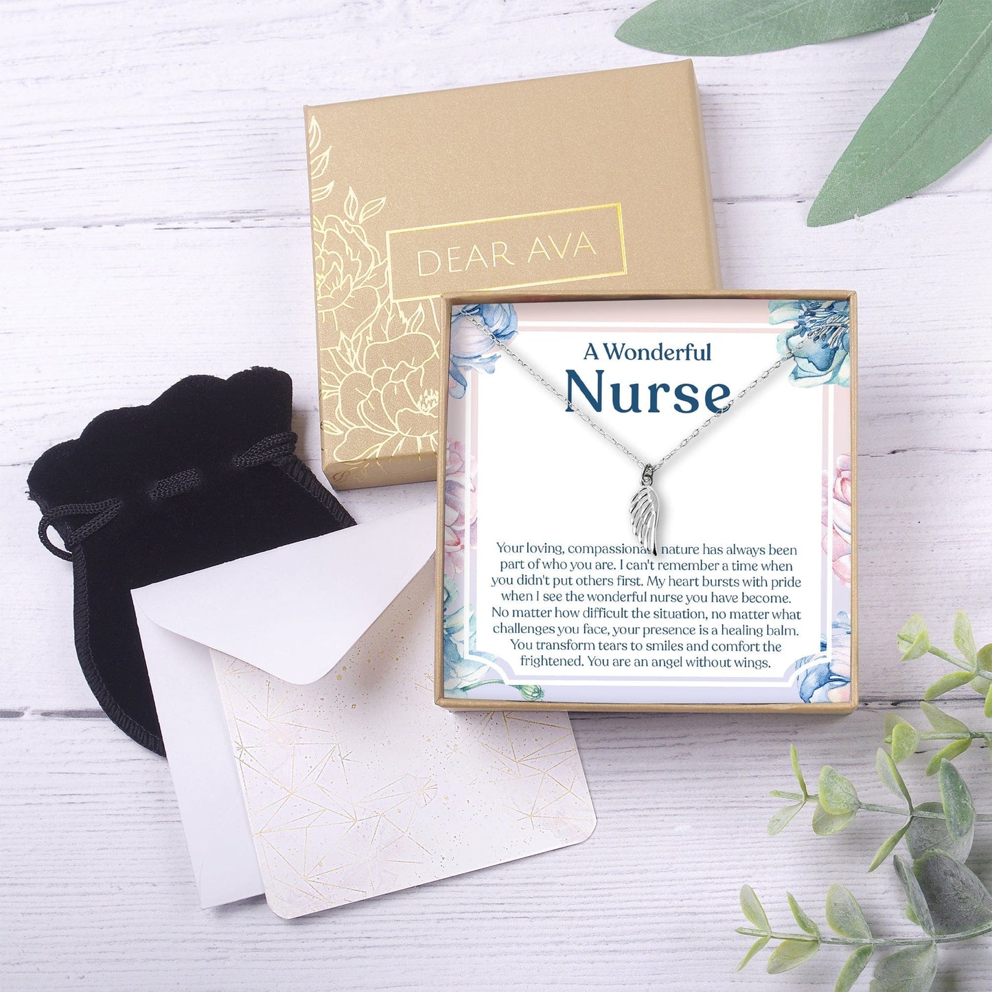 Nurse Wing Pendant Necklace
