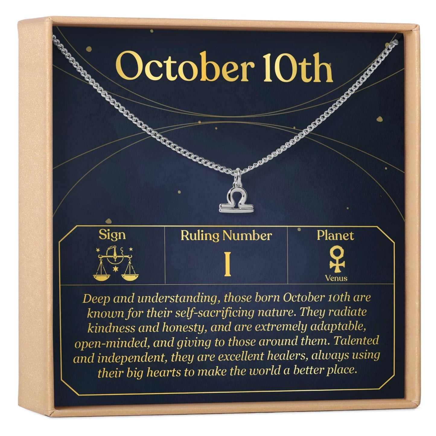 October 10th Libra Necklace