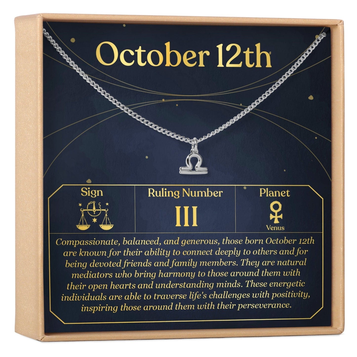 October 12th Libra Necklace
