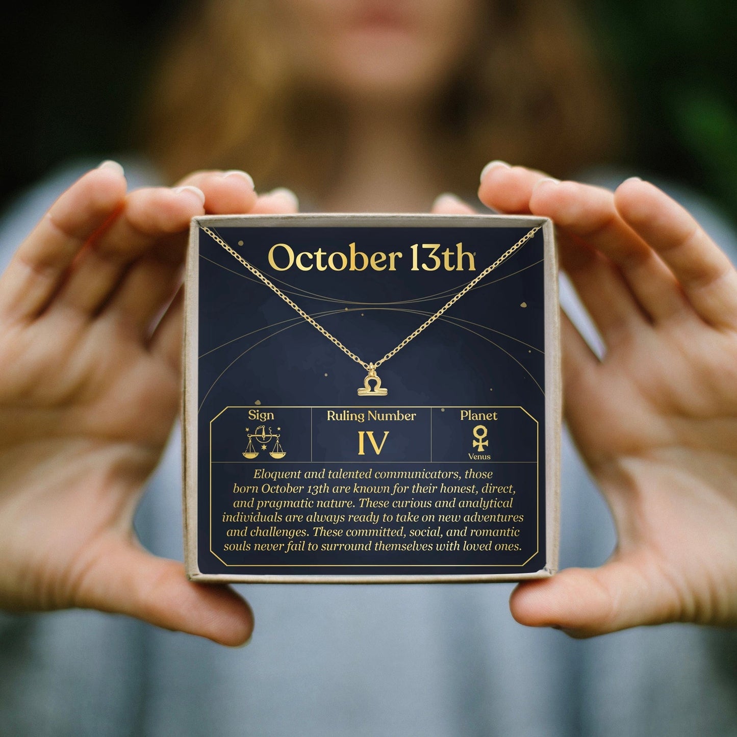 October 13th Libra Necklace