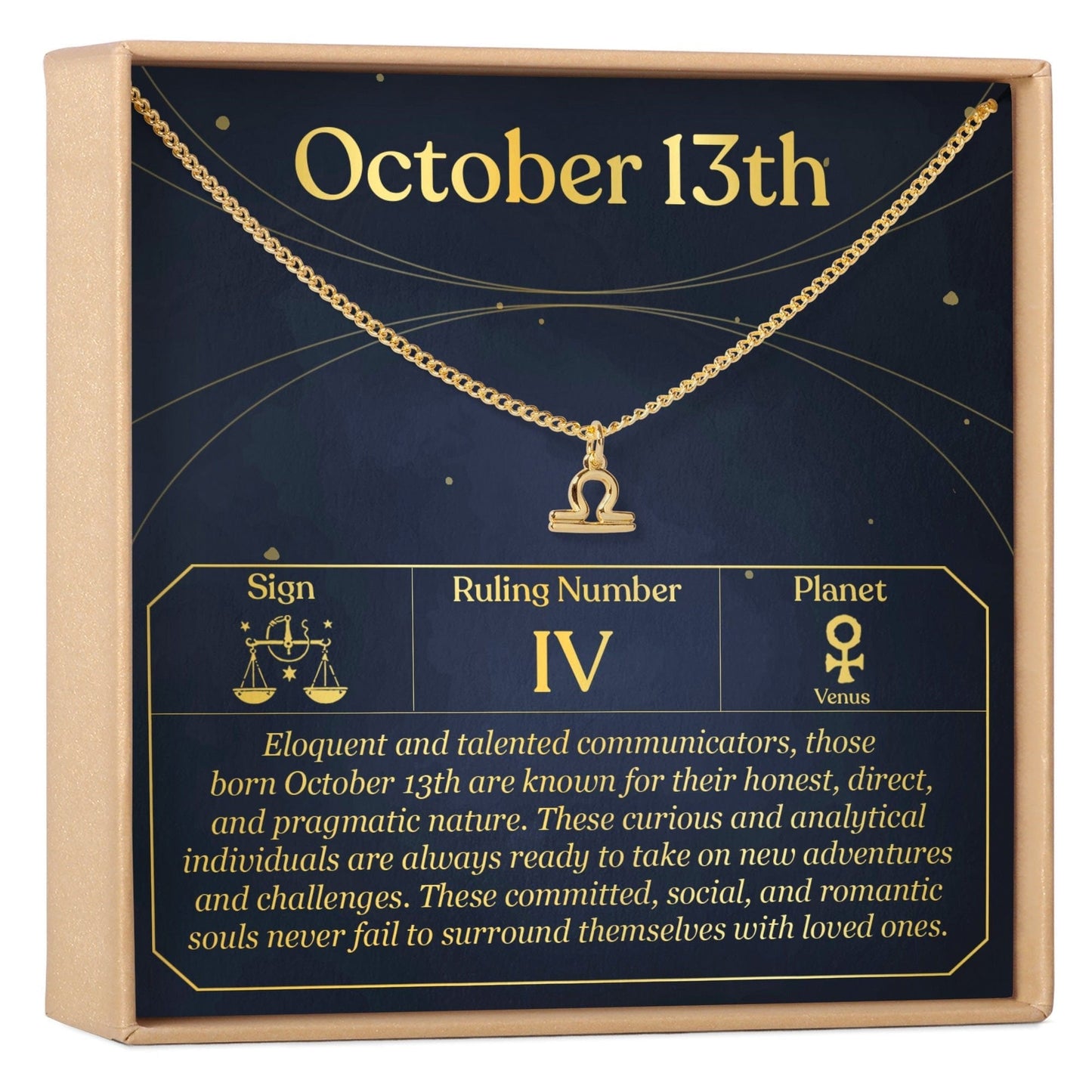 October 13th Libra Necklace