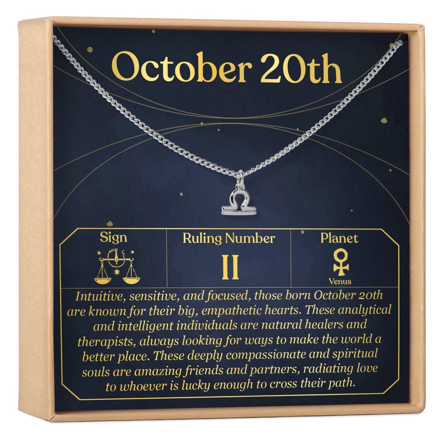 October 20th Libra Necklace