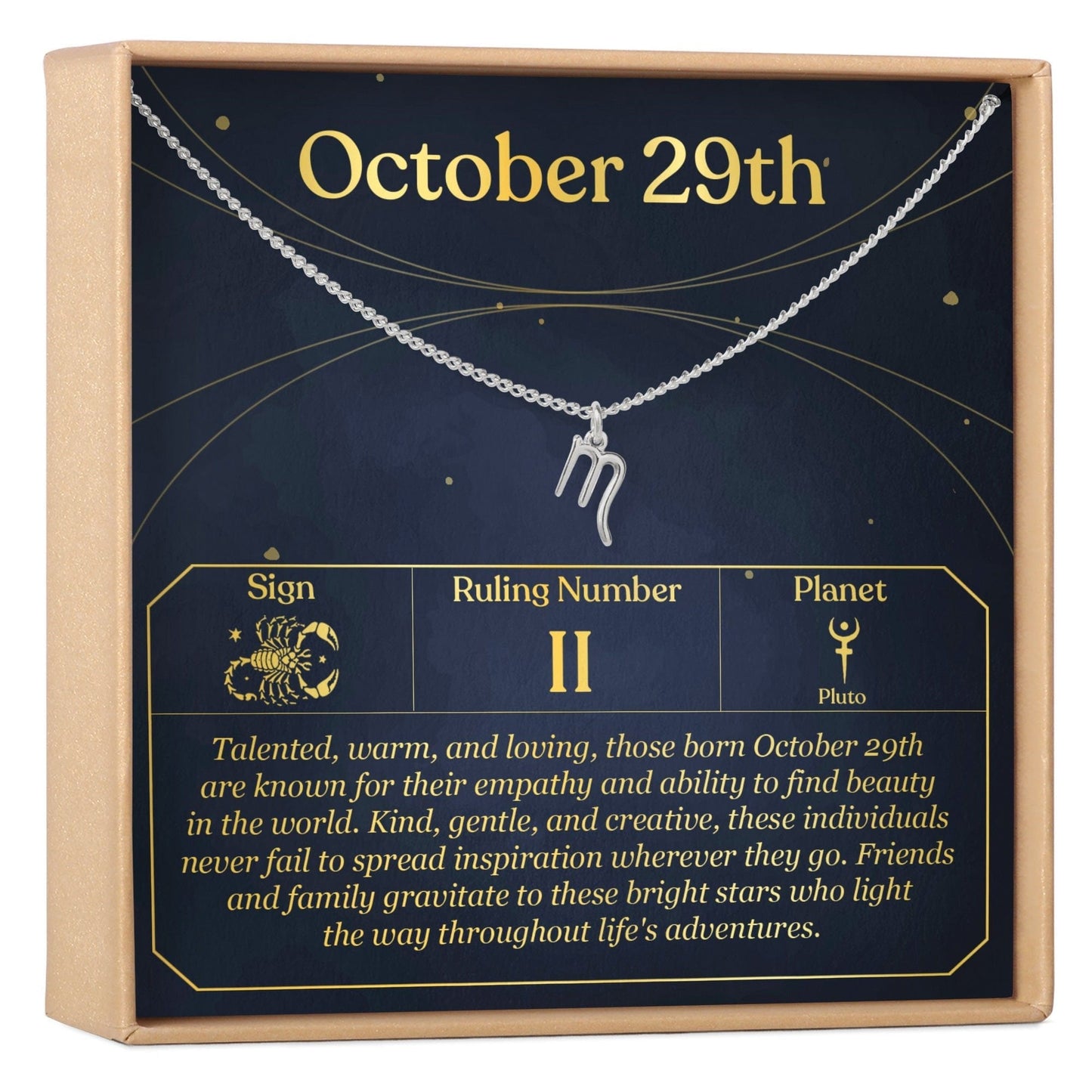 October 29th Scorpio Necklace