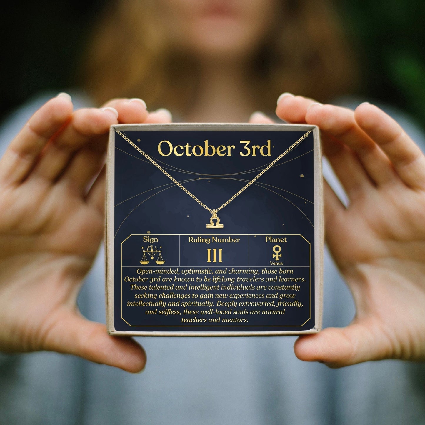 October 3rd Libra Necklace