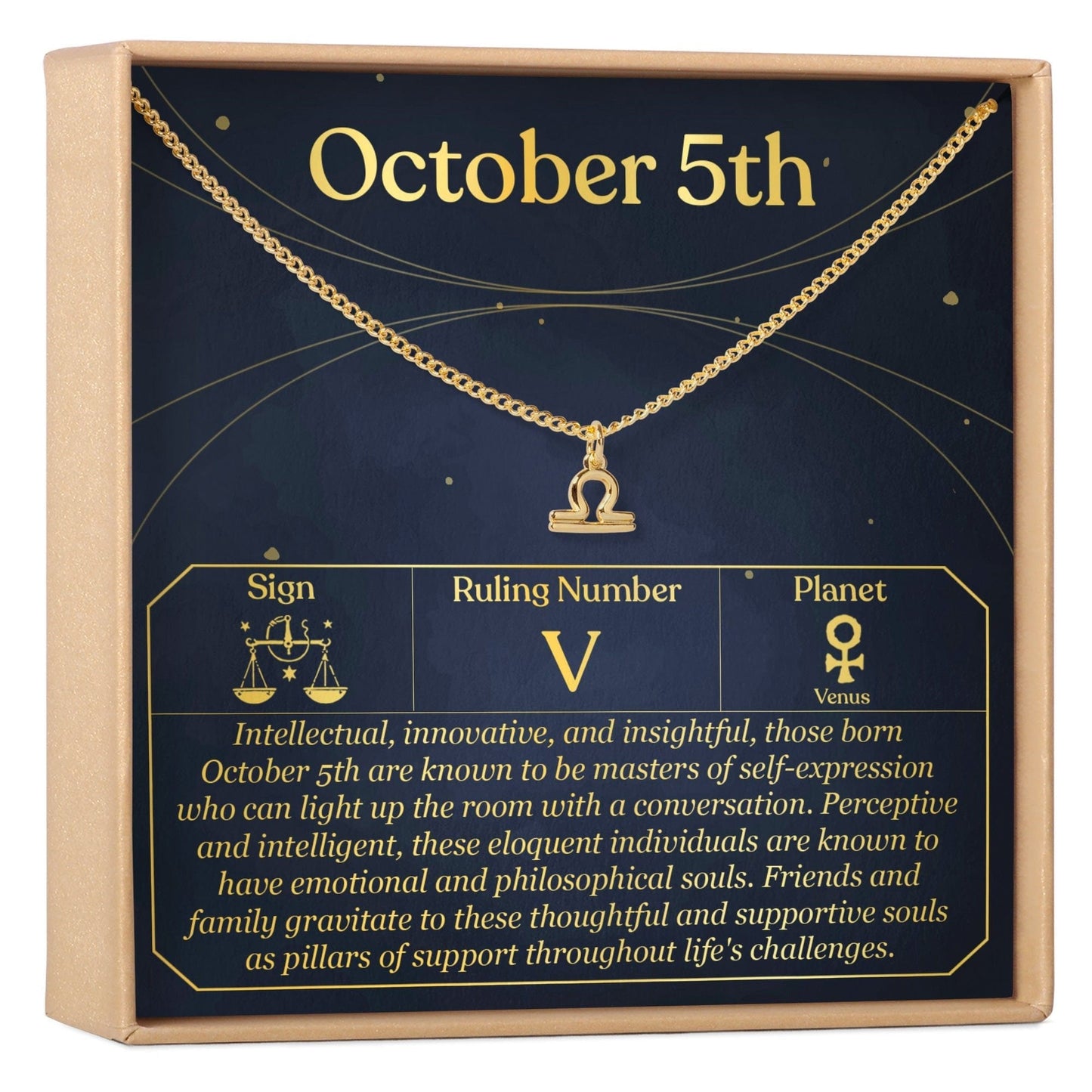 October 5th Libra Necklace