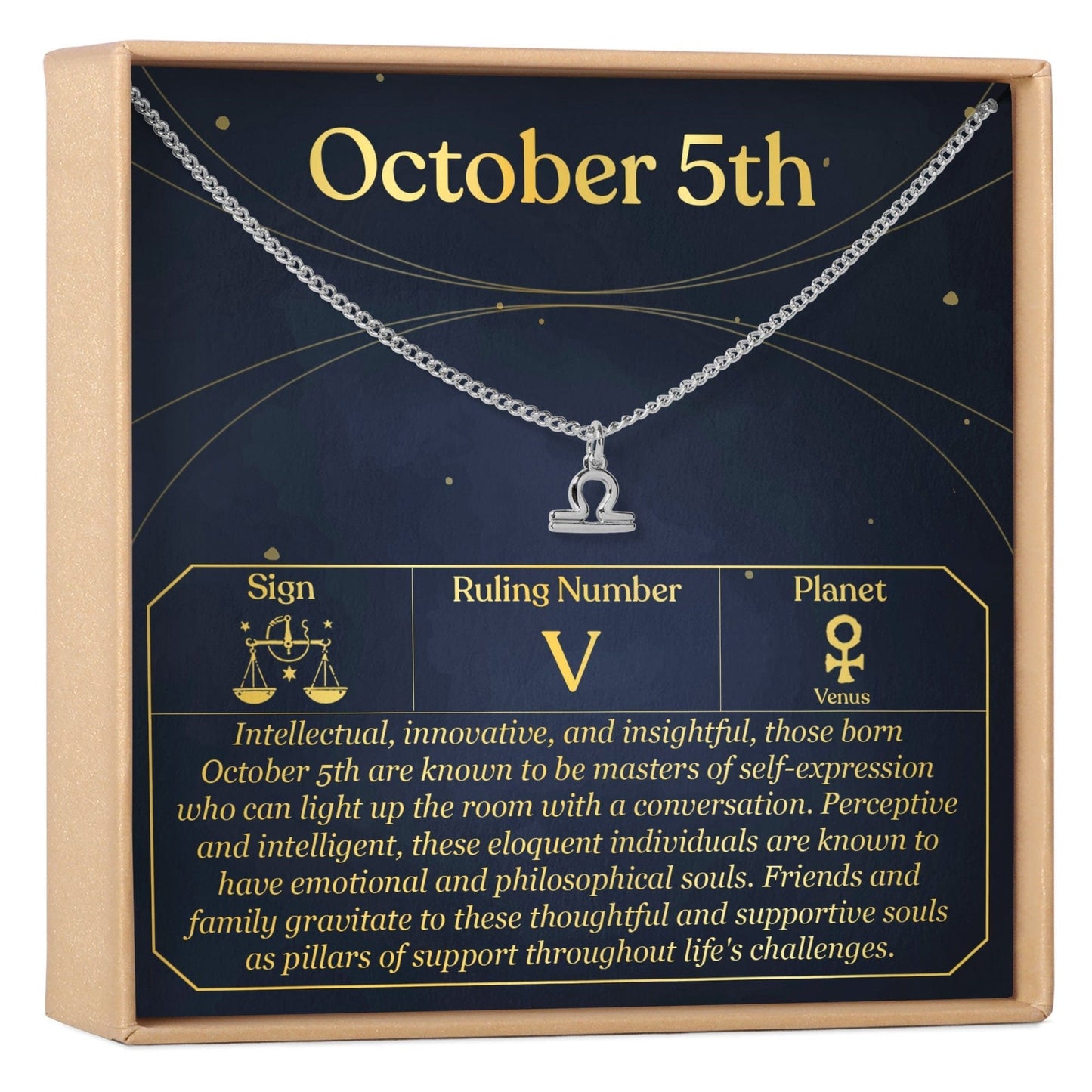 October 5th Libra Necklace
