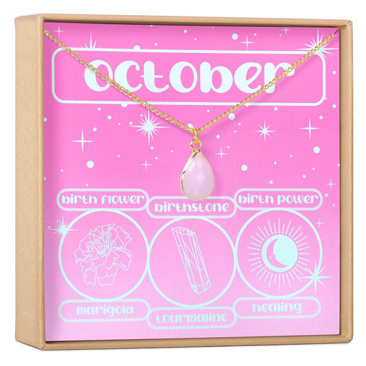 October Birthday Gemstone Necklace