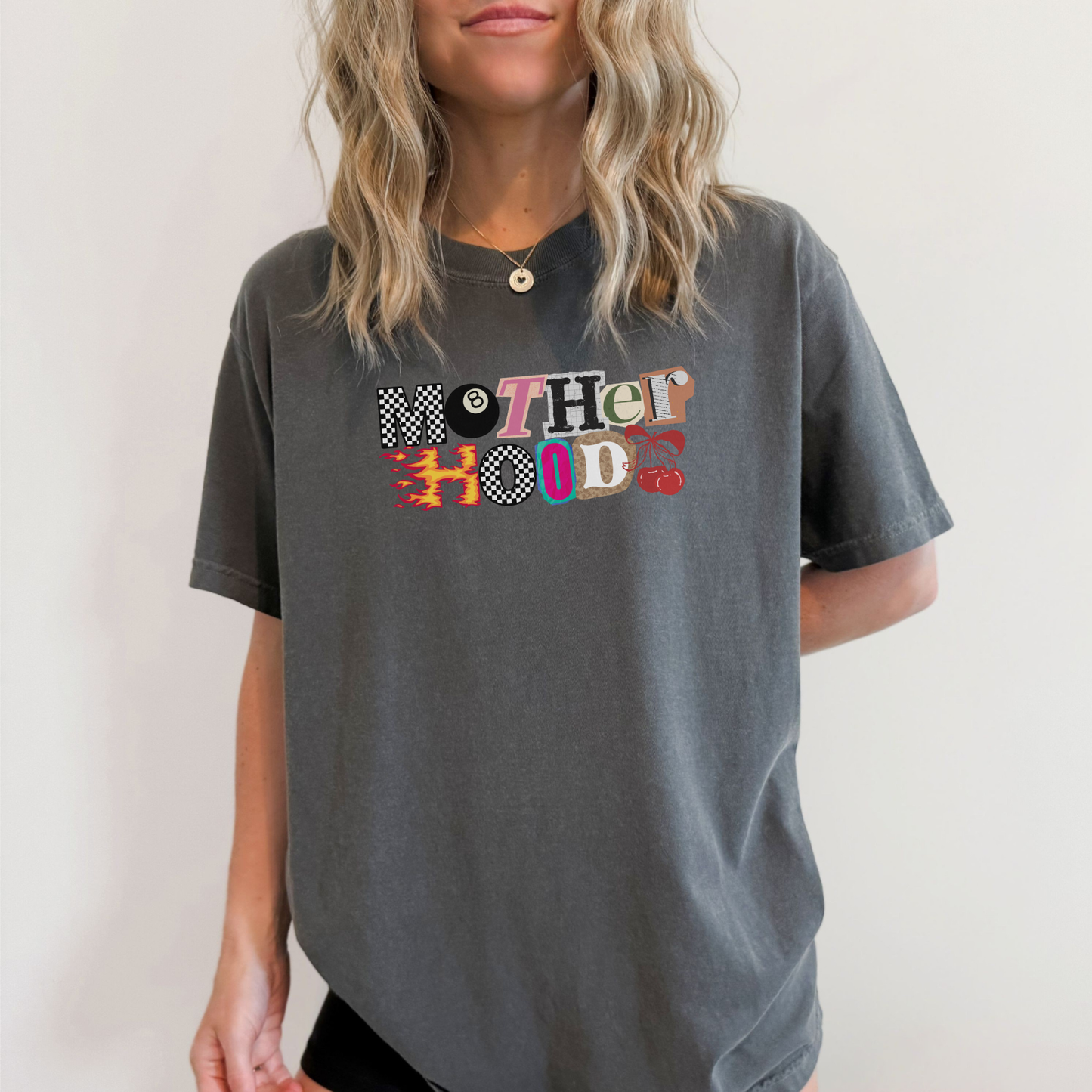 Mother Hood Graphic Tee – Trendy Mama Statement Shirt