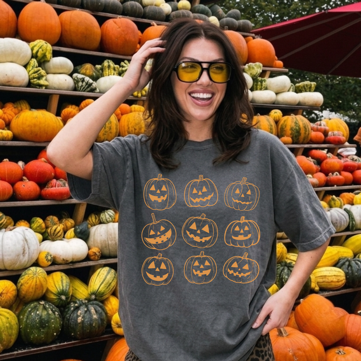 Vintage Orange Jack O' Lantern Pumpkin T-Shirt