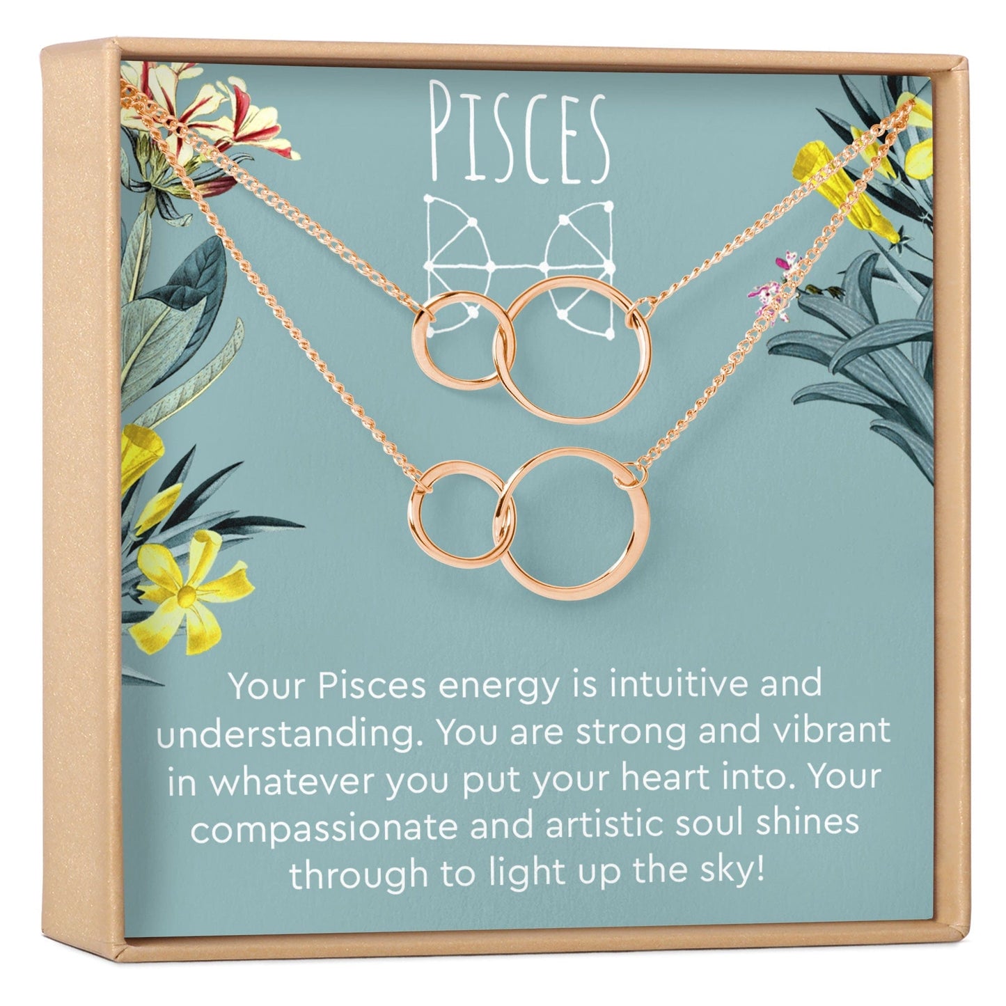 Pisces Zodiac Gift Necklace, Multiple Styles