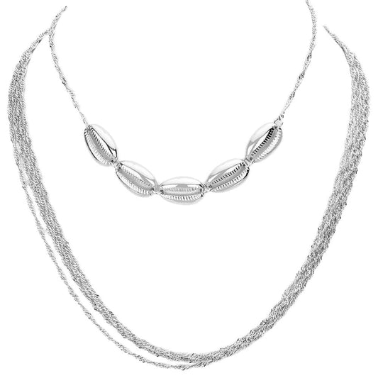 Puka Shell Multi Layer / Multi Chain Necklace