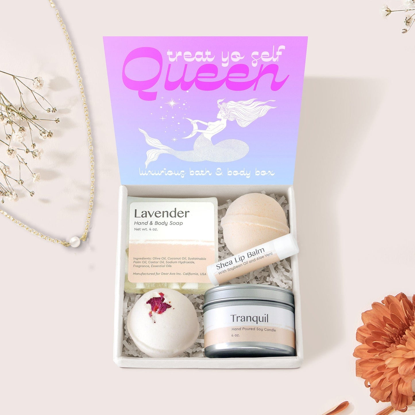 Queen Pearl Necklace Gift Box Set