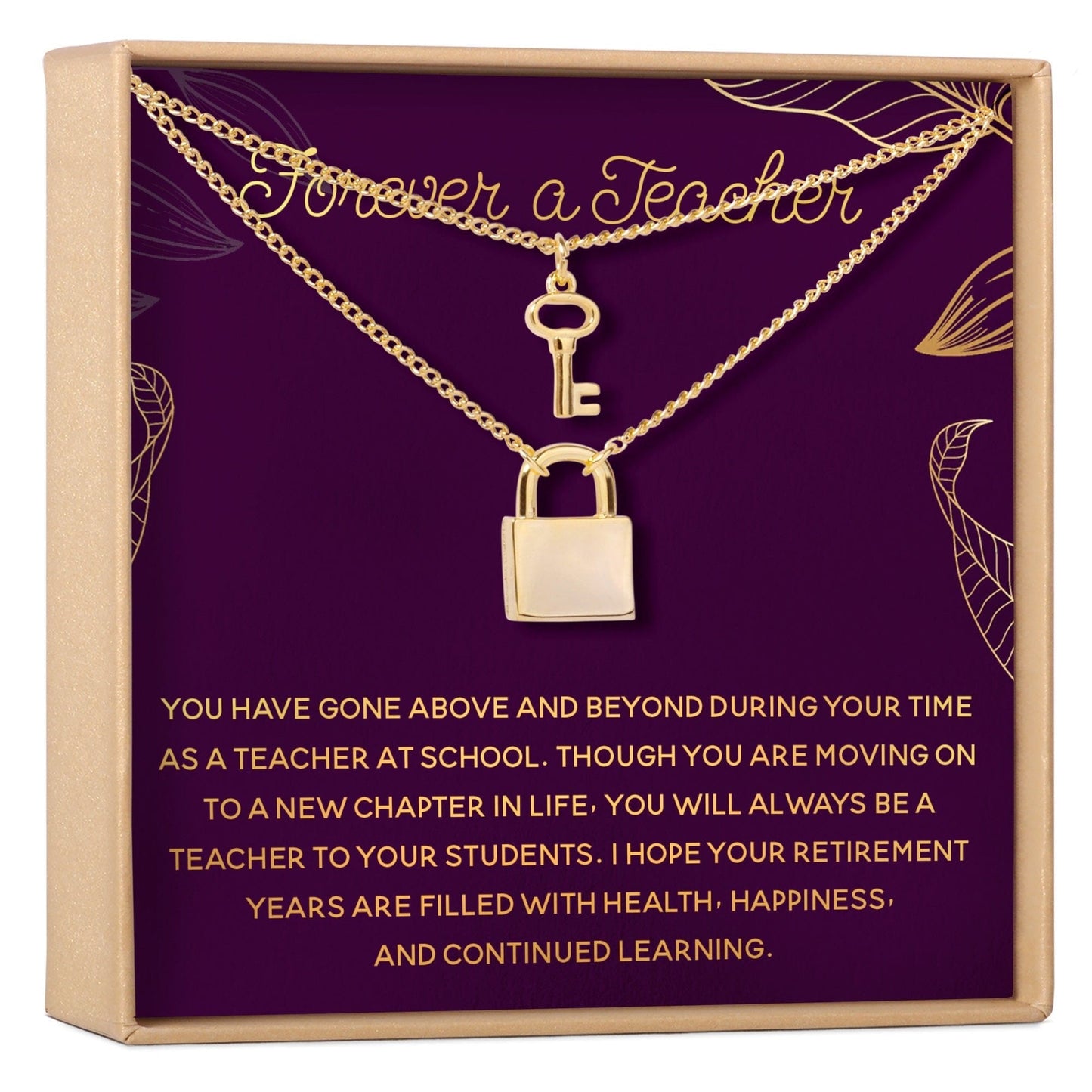 Retiring Teacher Necklace, Multiple Styles Jewelry