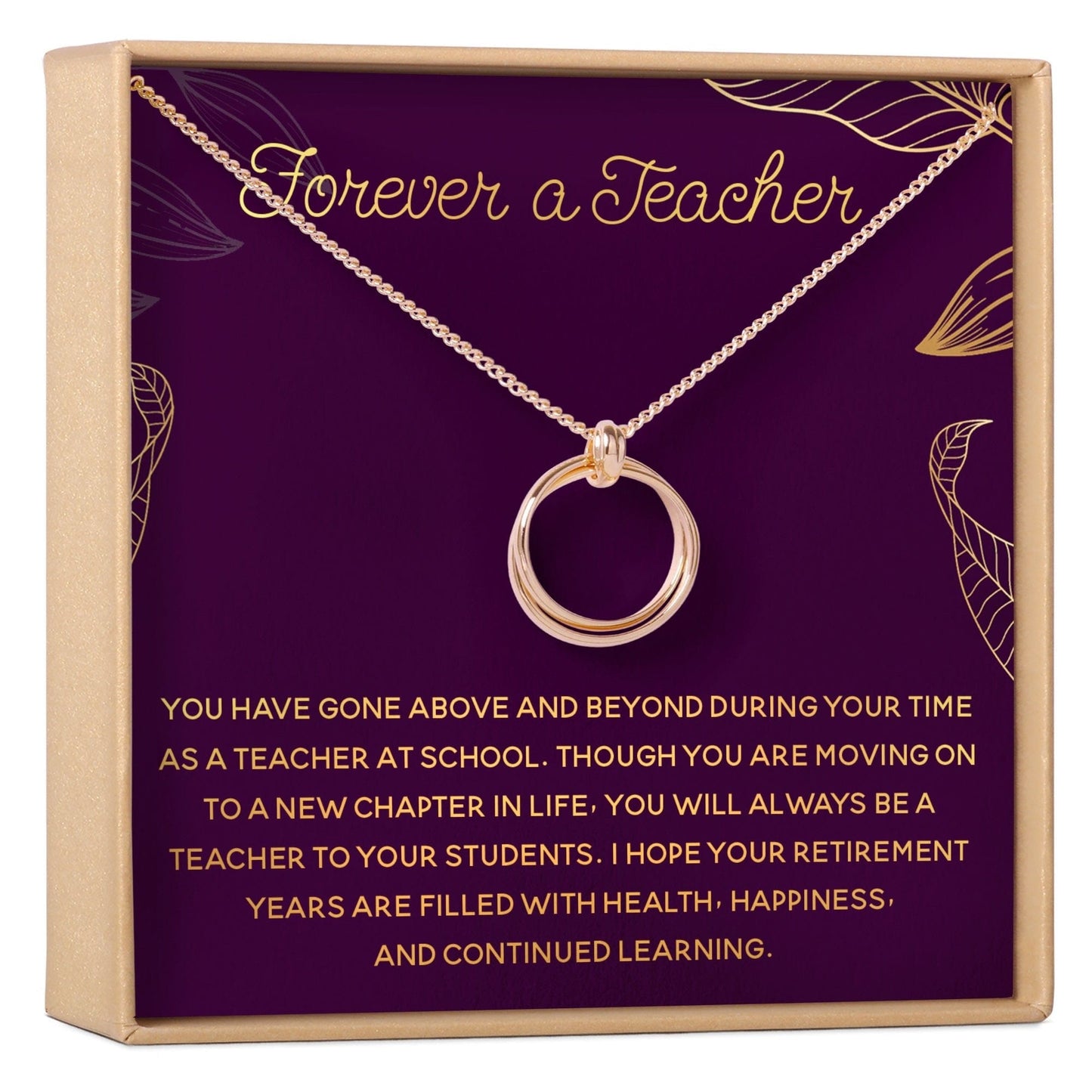 Retiring Teacher Necklace, Multiple Styles Jewelry