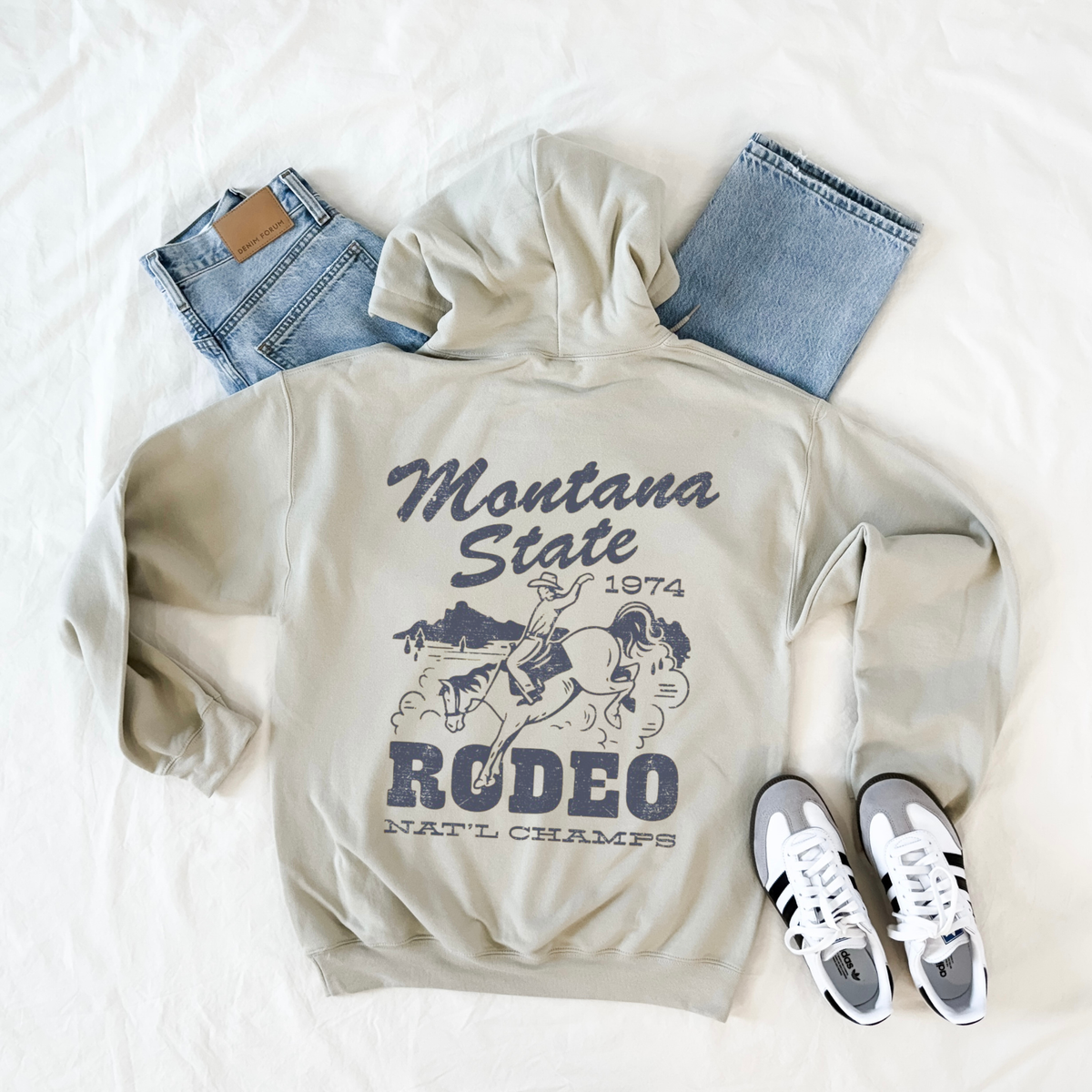 Montana State Rodeo Hoodie | Vintage Western Cowboy Graphic Sweatshirt
