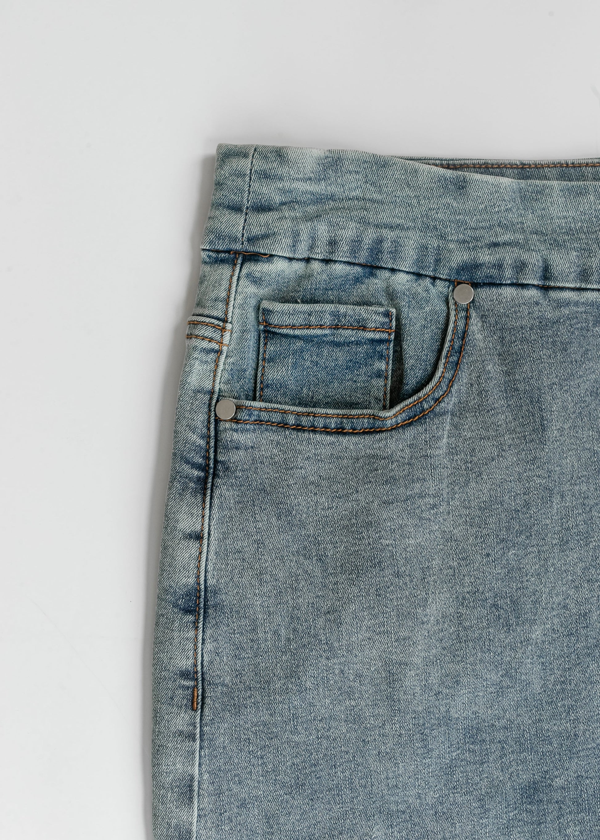 Sandra Classic Wash Midi Denim Skirt Dress