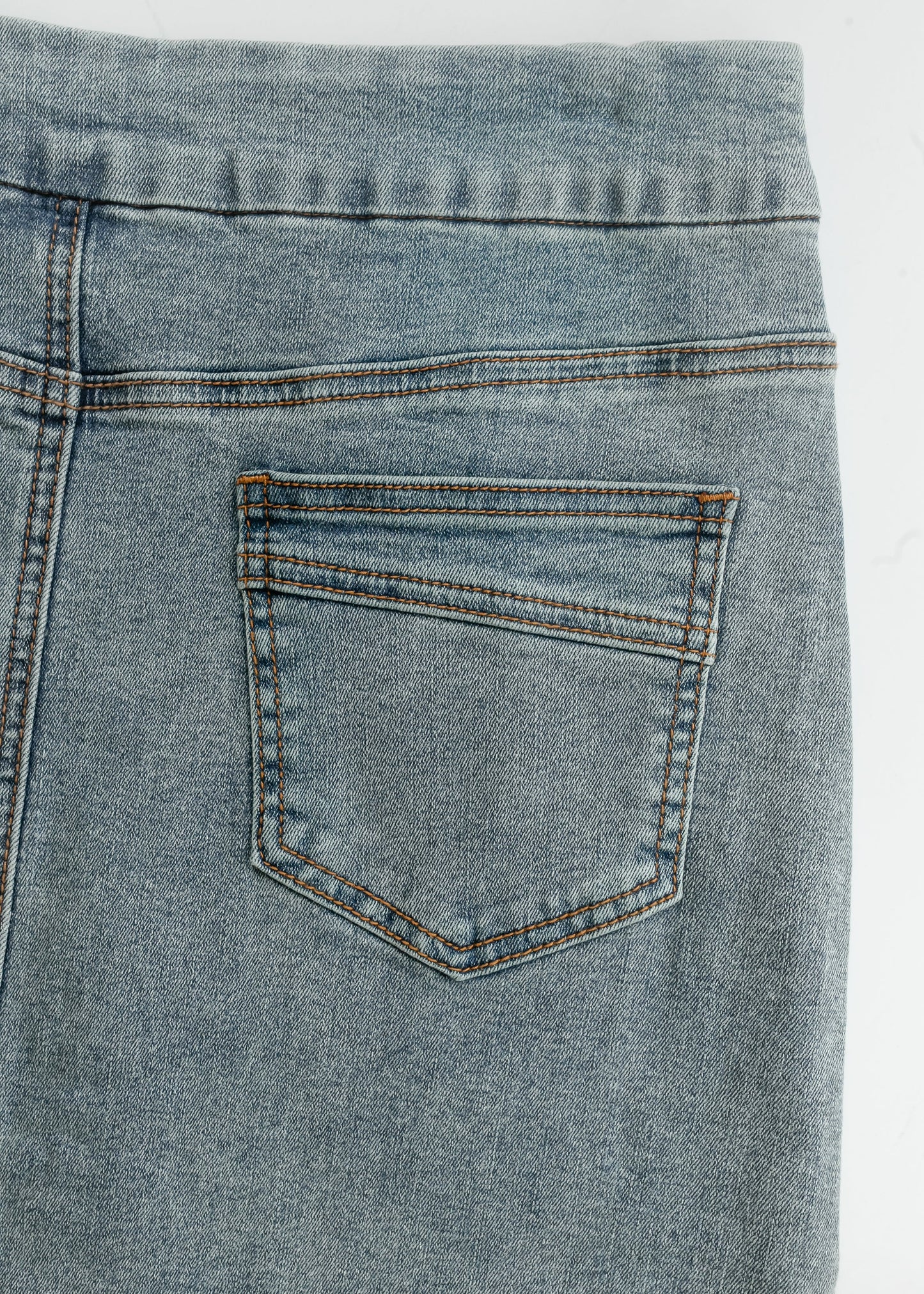 Sandra Classic Wash Midi Denim Skirt Dress