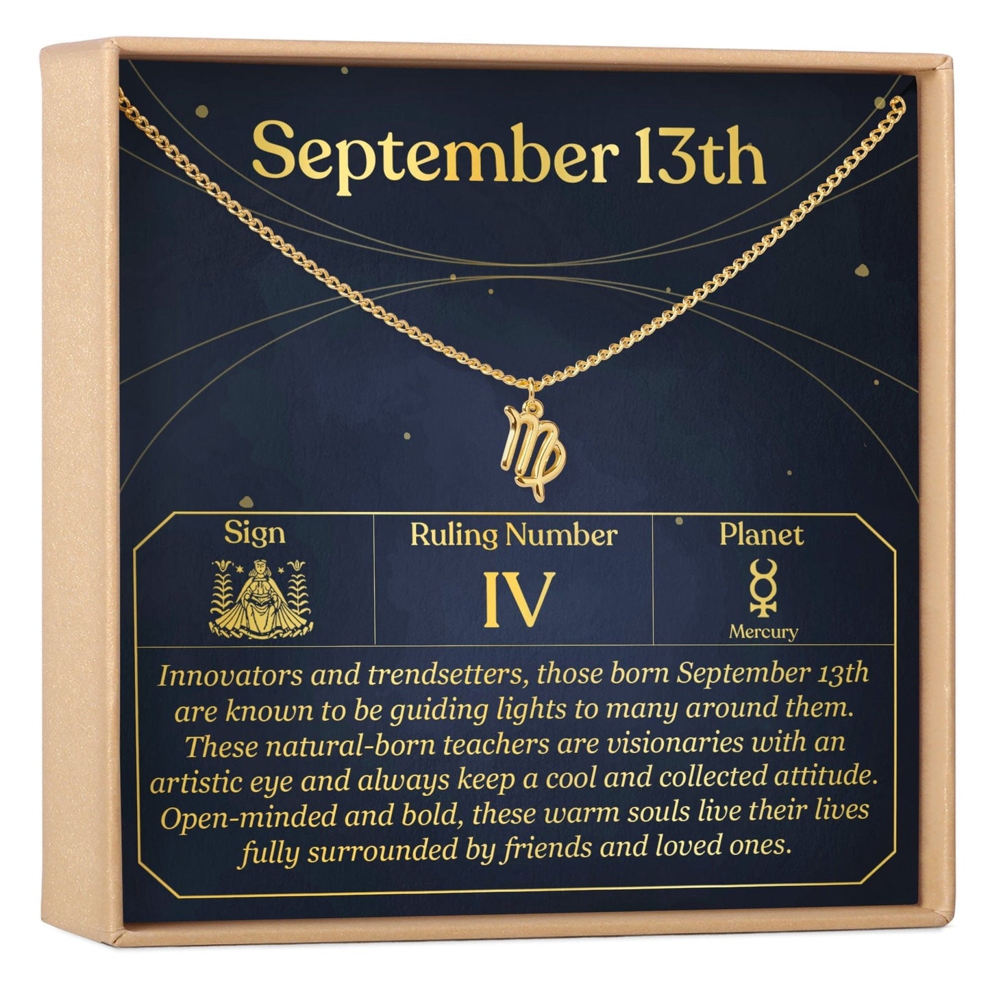 September 13th Virgo Necklace