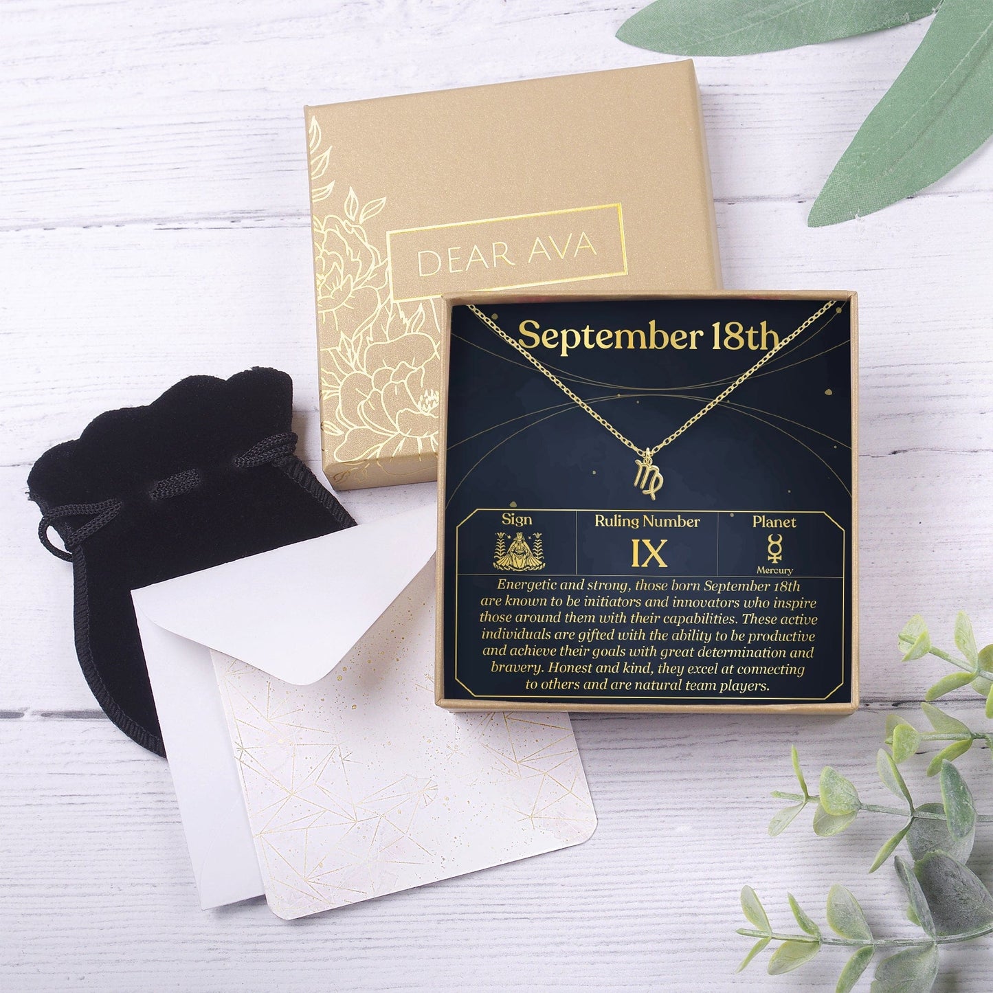 September 18th Virgo Necklace