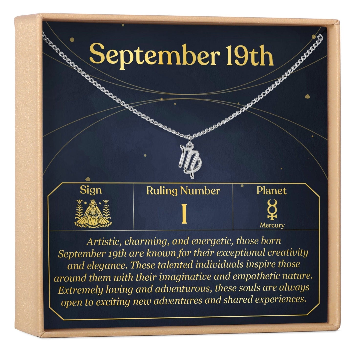 September 19th Virgo Necklace