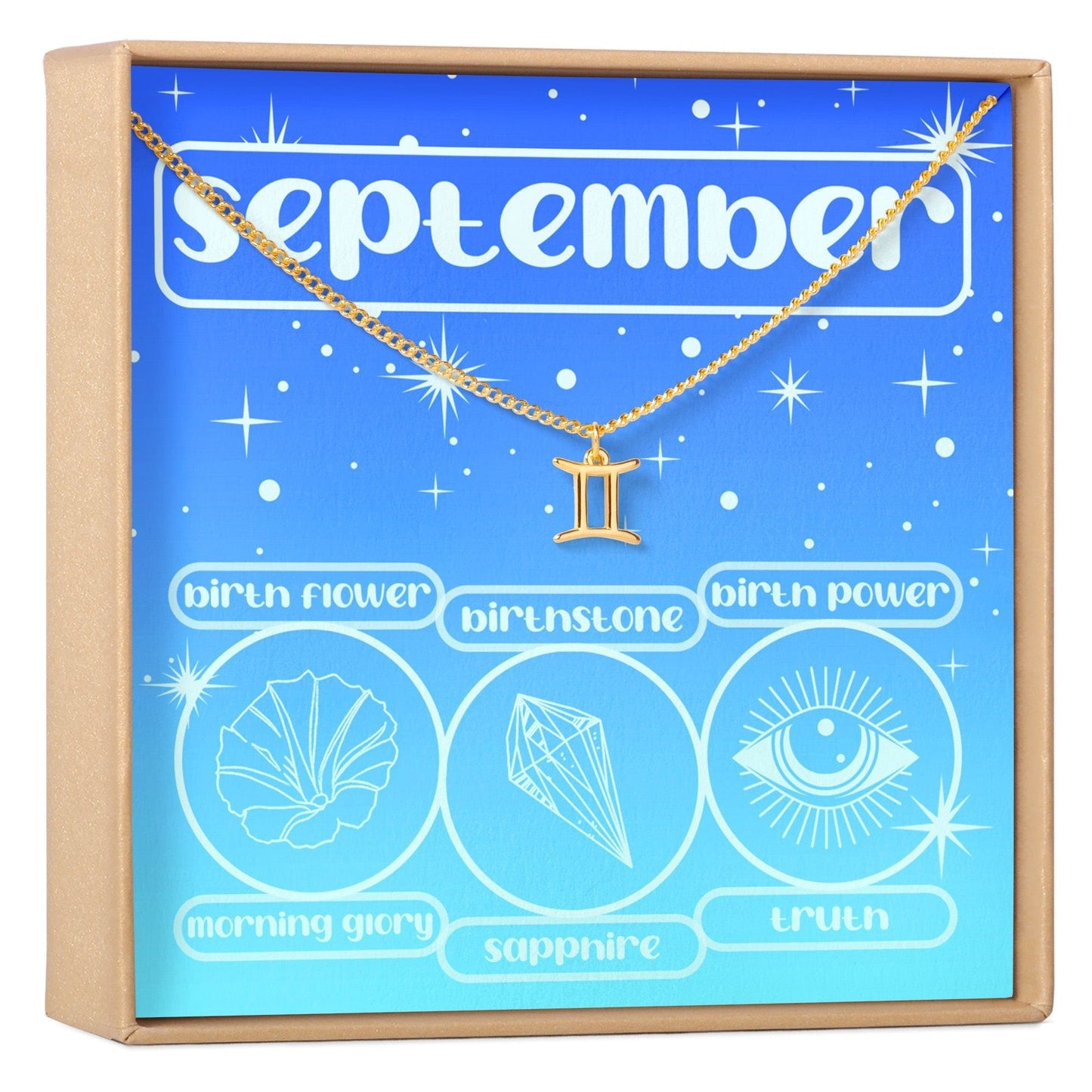 September Birthday Necklace, Multiple Styles Necklace