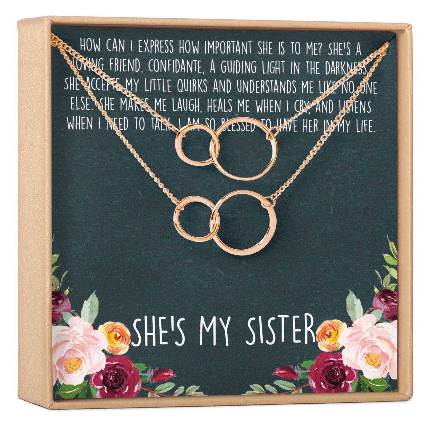 Sisters Double Circles Necklace Set
