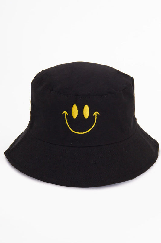 SMILE PRINT REVERSIBLE BUCKET HAT