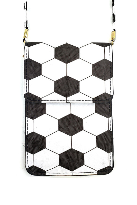 Soccer Cellphone Crossbody with Clear Window