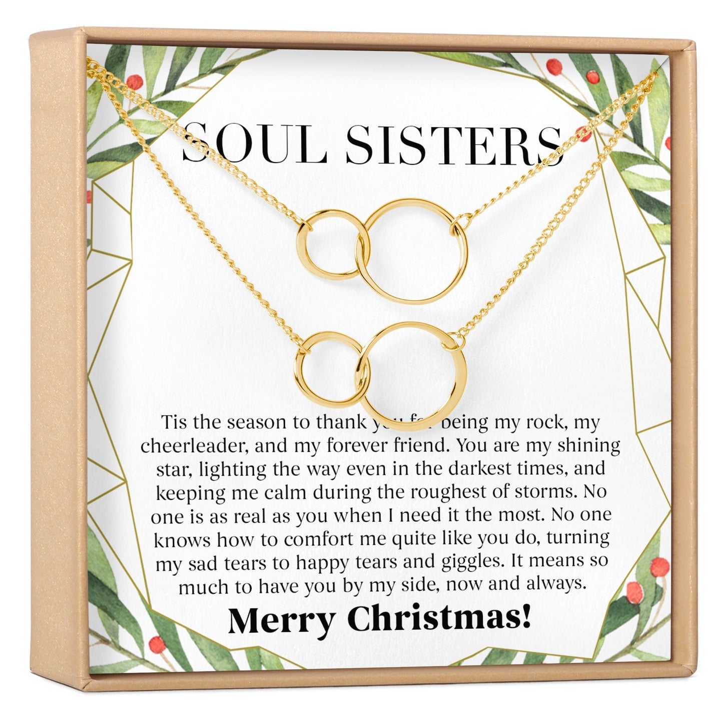 Soul Sisters Christmas Double Circles Necklace Set