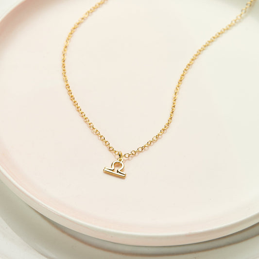 Starry Night Libra Zodiac Necklace