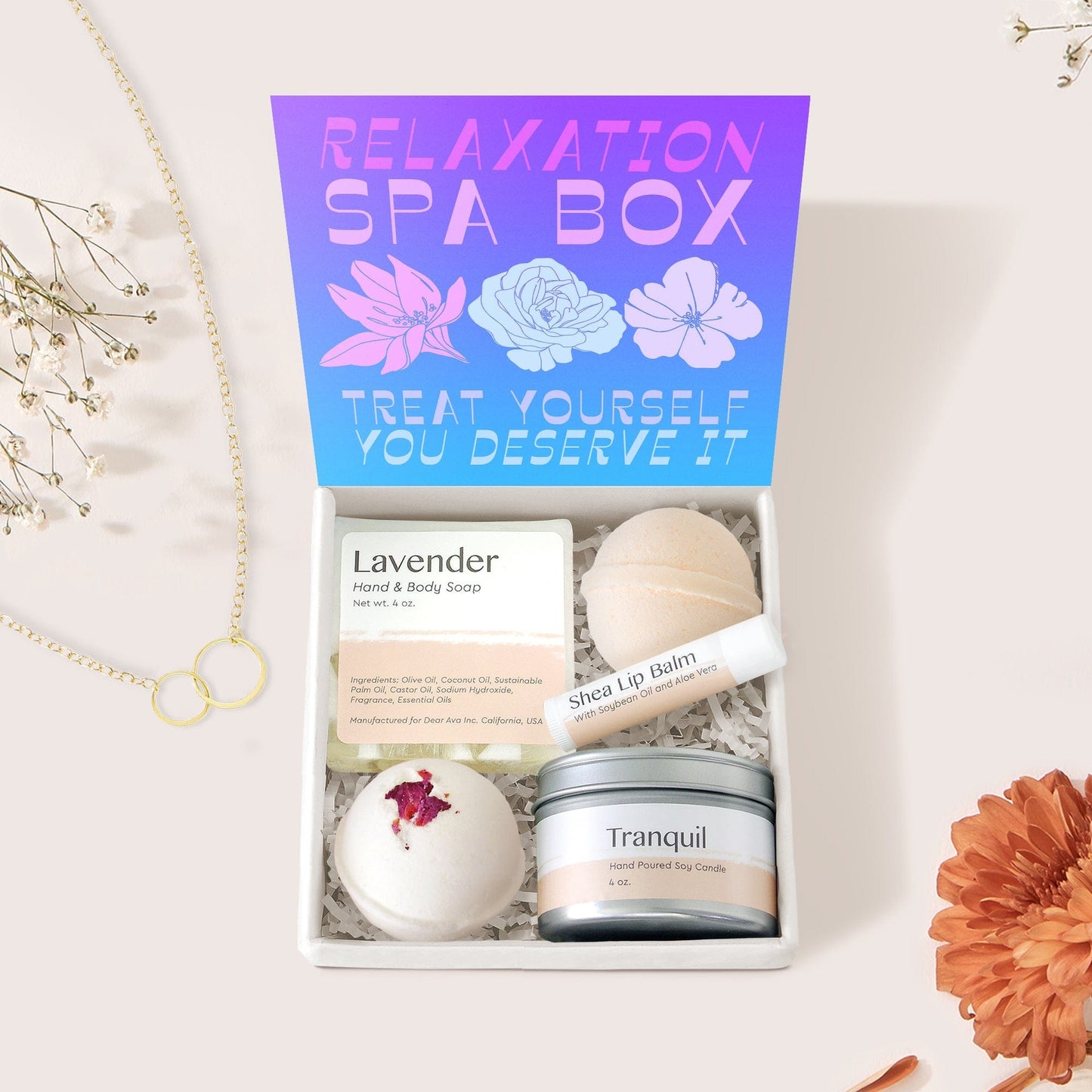 Sympathy Double Circle Necklace Gift Box Set