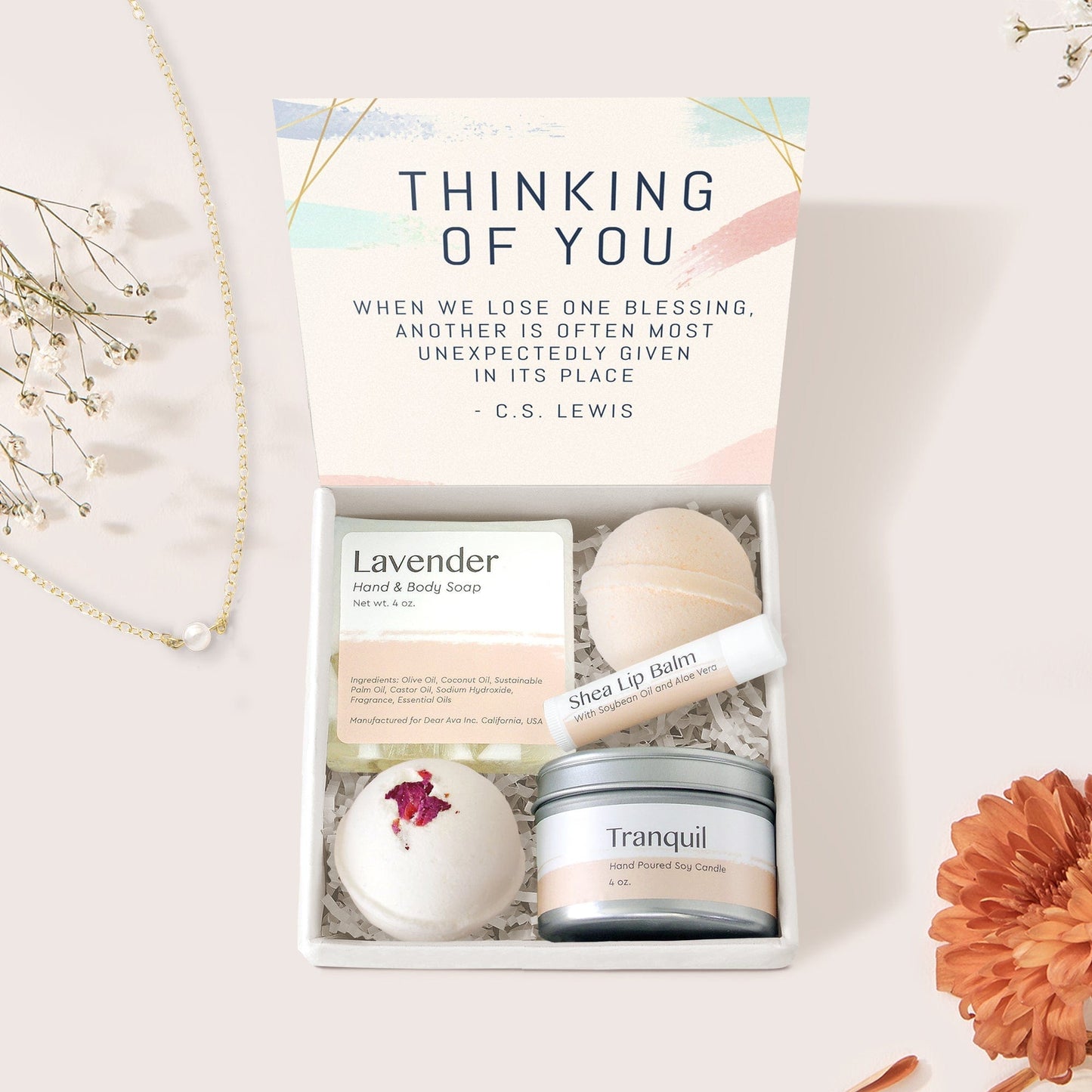 Sympathy Pearl Necklace Gift Box Set