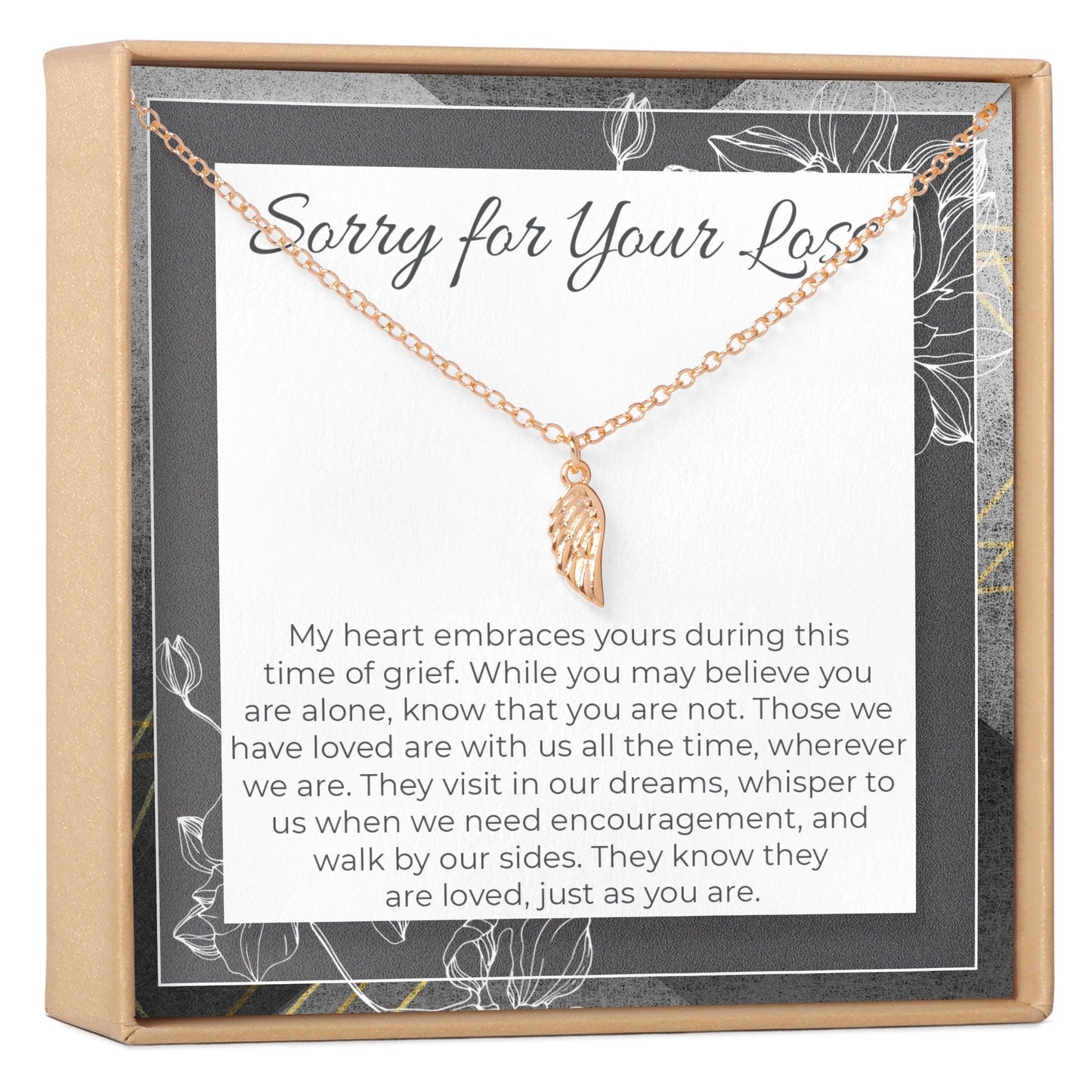 Sympathy Wing Pendant Necklace