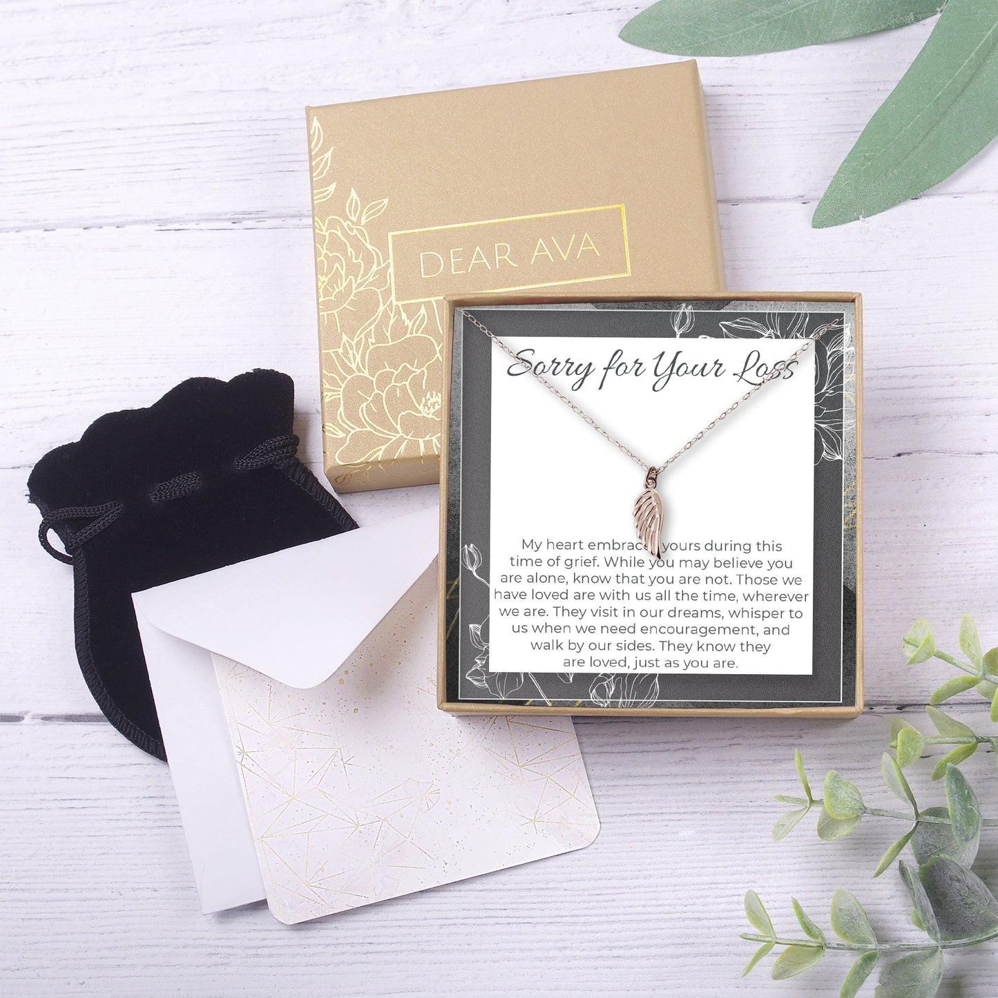 Sympathy Wing Pendant Necklace
