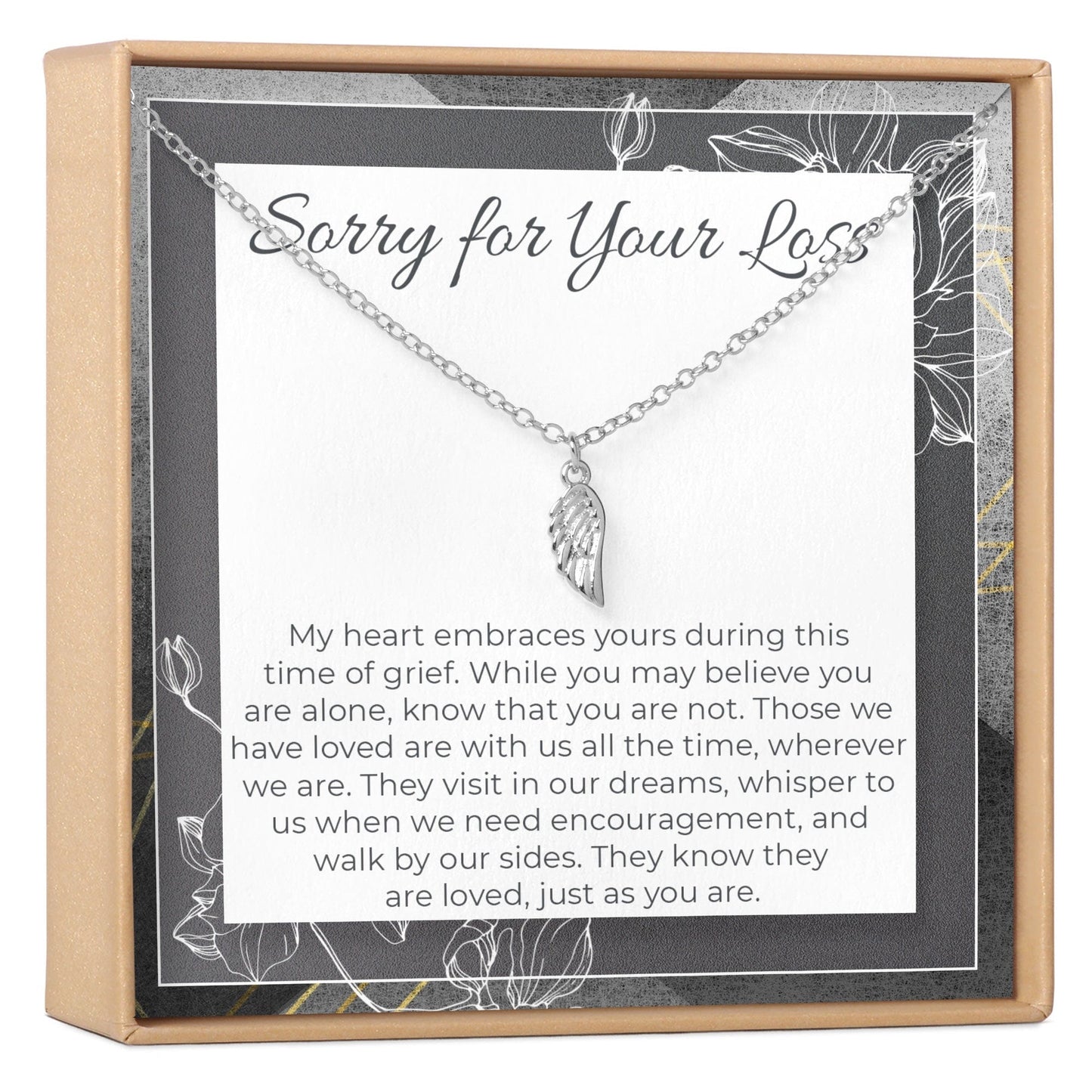Sympathy Wing Pendant Necklace