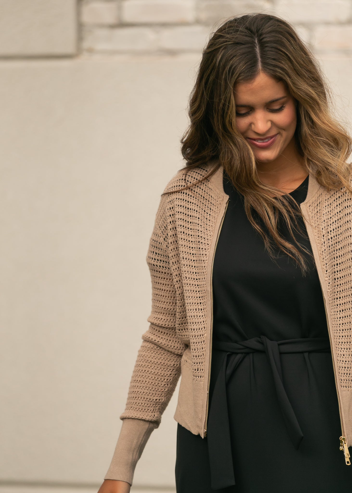 Tate Crochet Open Knit Cardigan Top