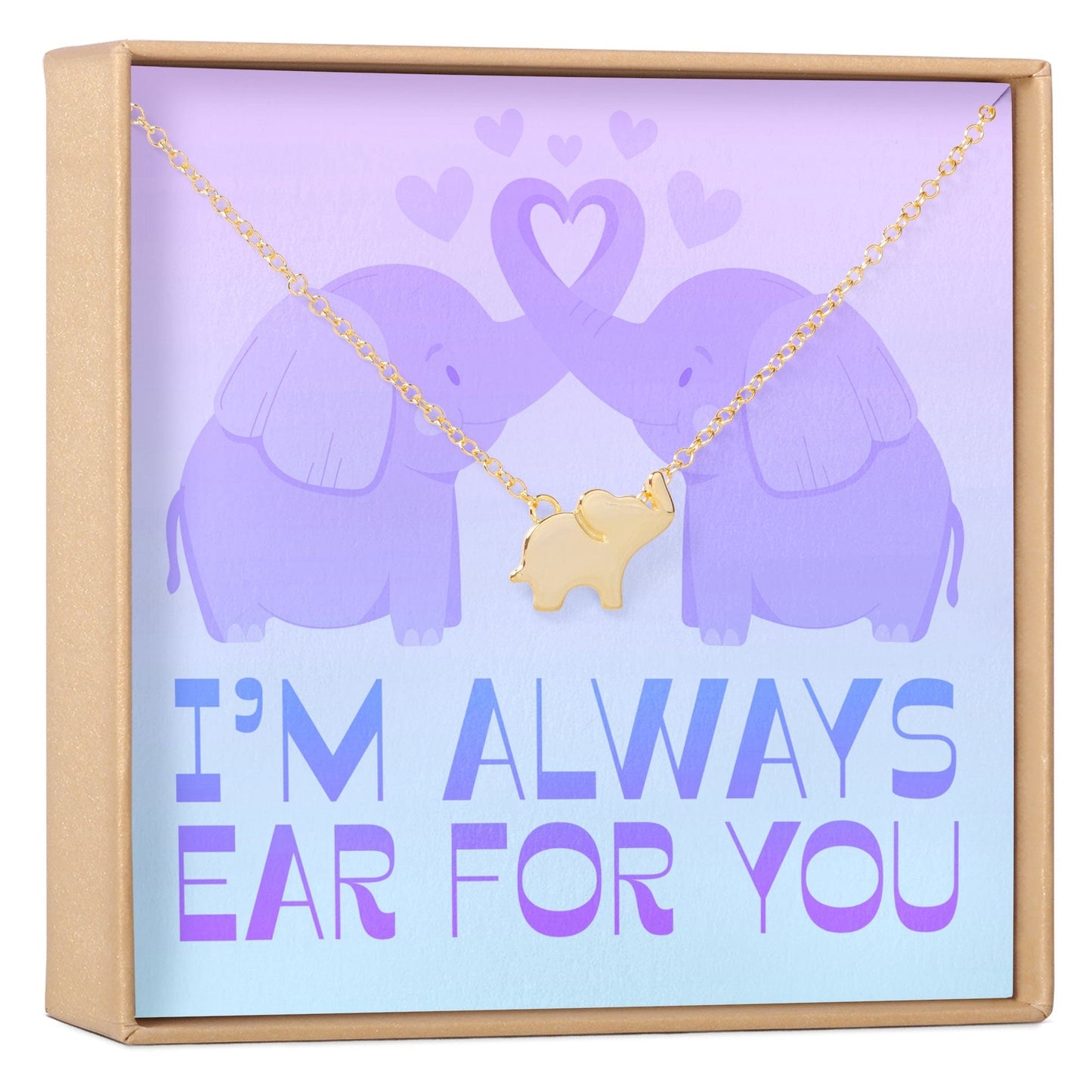 Thinking of You Elephant Pendant Necklace