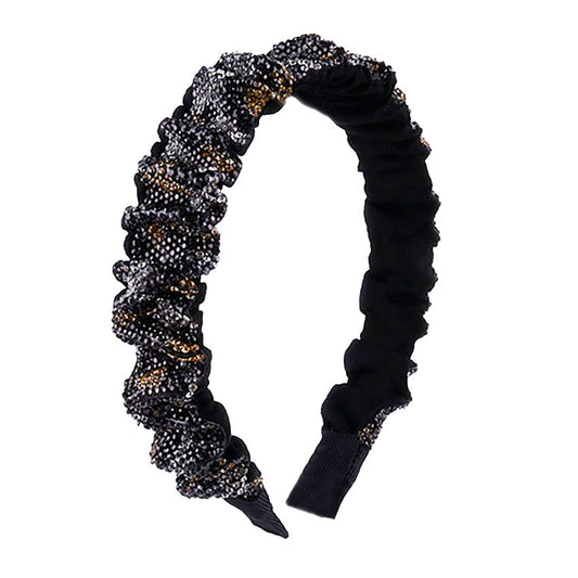 Trendy Braided Knotted Bling Pleated Headband