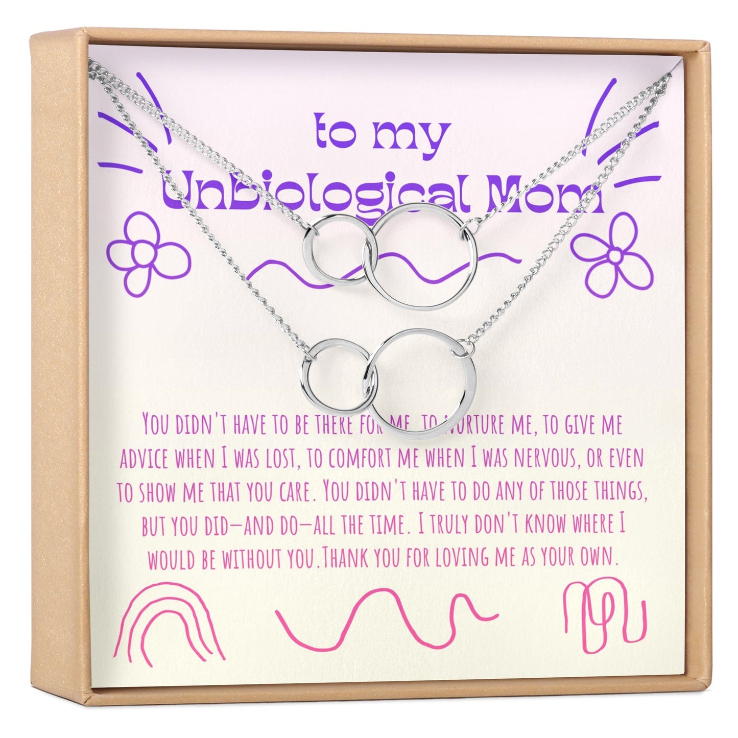 Unbiological Mom Necklace, Multiple Styles