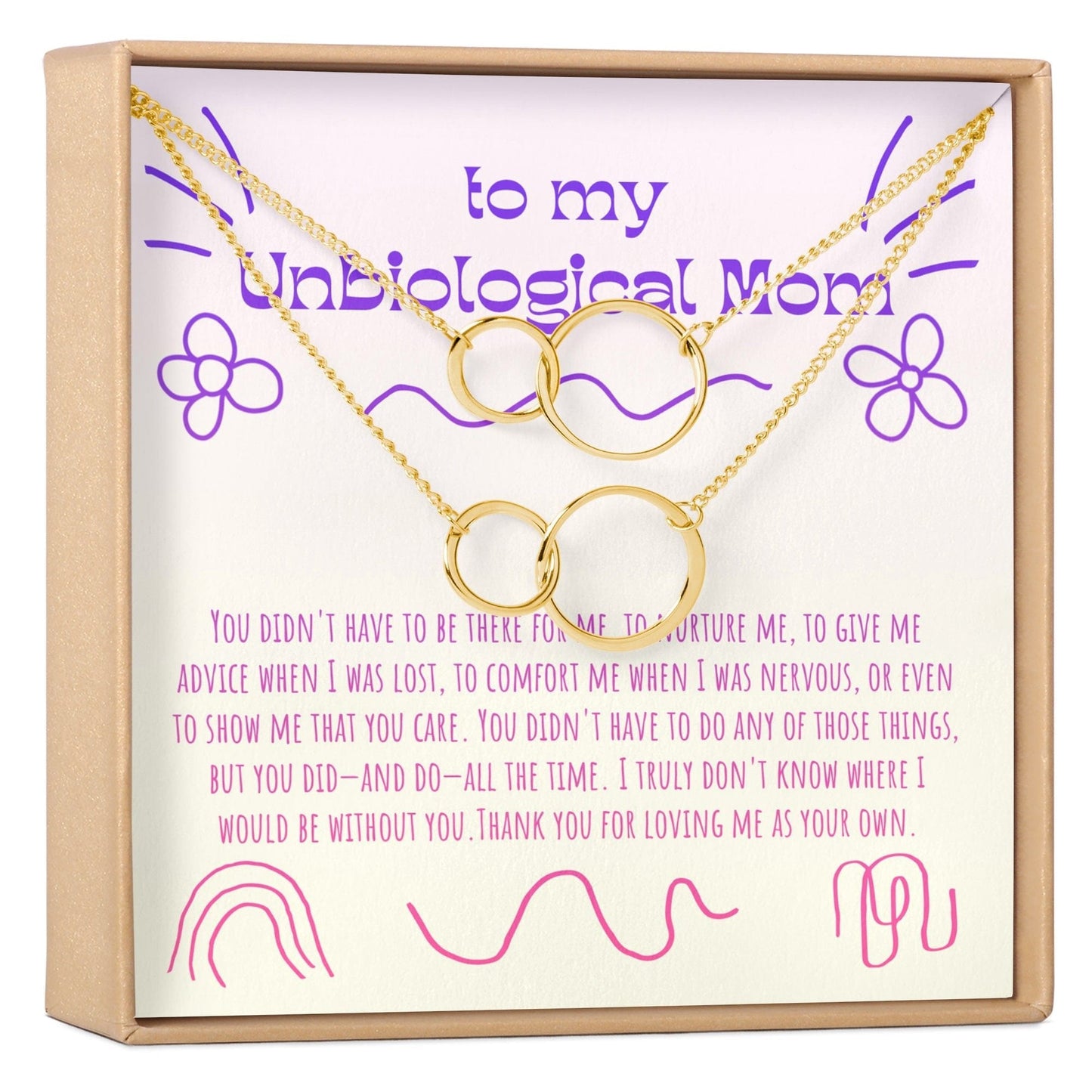 Unbiological Mom Necklace, Multiple Styles