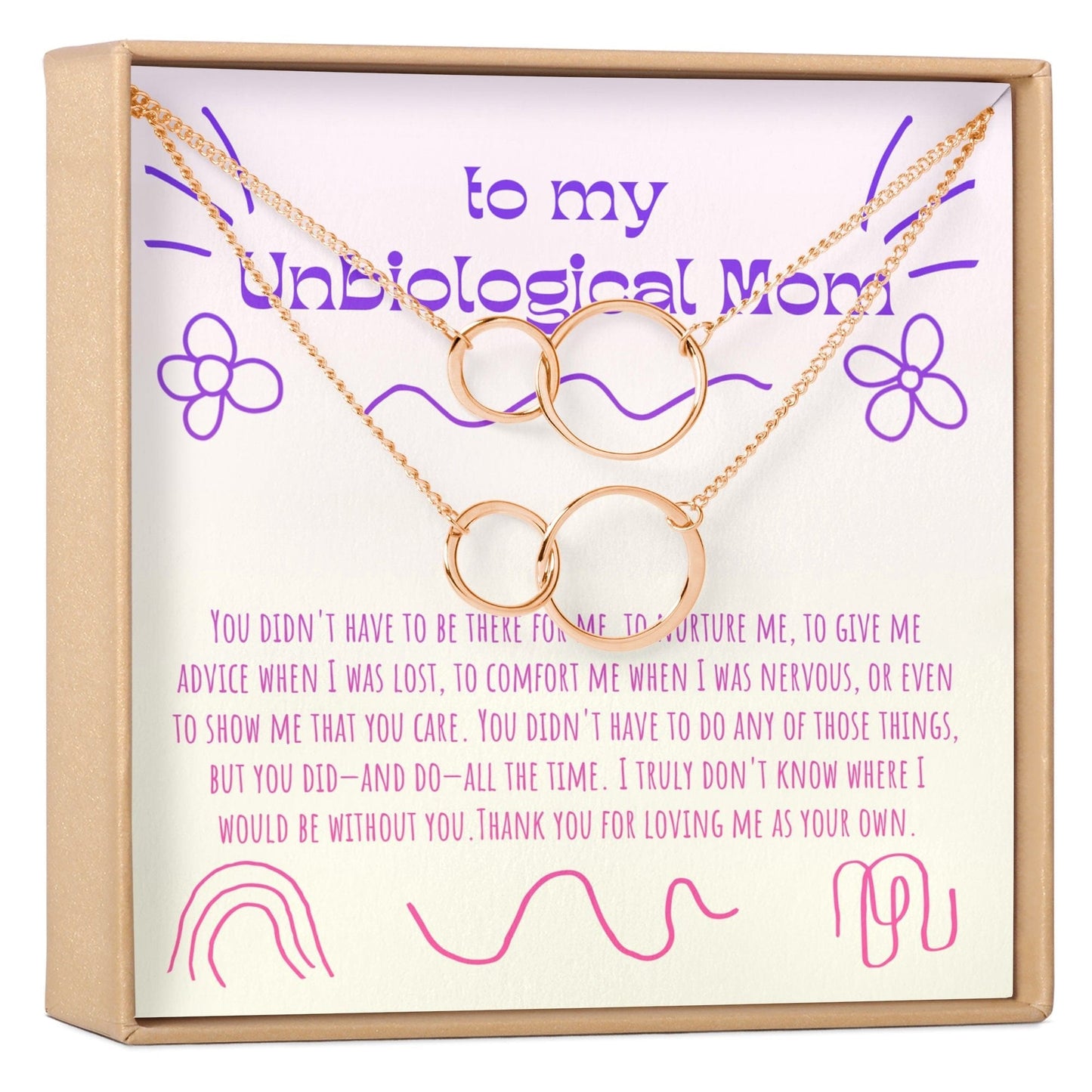 Unbiological Mom Necklace, Multiple Styles